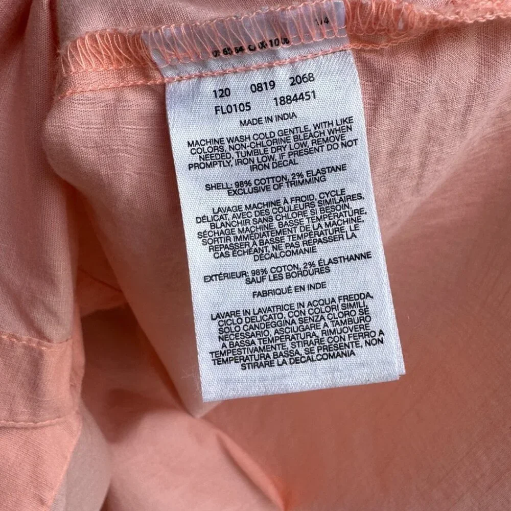 Columbia Sleeveless Button Front Collared Cotton Blend Shirt Women's Size S